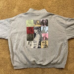 Taylor Swift Eras Tour Gray Zip-Up Sweatshirt